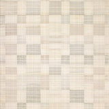 Vintage Block Check Area Muted Cream Beige Abstract Squares Floor Mat(Beige)