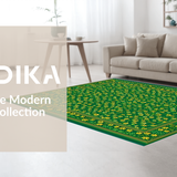 Ultra Soft Area Rug, Non Slip, Stain Resistant, Washable Area Rugs for Living Room, Bedroom, Serene Pastel Clover Design(Green)