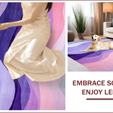 Ultra Soft Area Rug, Non Slip, Stain Resistant, Washable Area Rugs for Living Room, Bedroom, Contemporary Elegant Color Fusion(Purple)