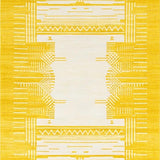 Ultra Soft Area Rug, Non Slip, Stain Resistant, Washable Area Rugs for Living Room, Bedroom, Contemporary Soft Beige Contrast(Yellow)