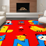 Colorful Geometric Shape Arrangement(Red)