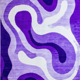 Ultra Soft Area Rug, Non Slip, Stain Resistant, Washable Area Rugs for Living Room, Bedroom, Stylish Funky Gradient Style(Purple)