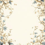 Ultra Soft Area Rug, Non Slip, Stain Resistant, Washable Area Rugs for Living Room, Bedroom, Vintage Floral Patterned with Beige Blue Blossoms and Leafy Accents(Beige)
