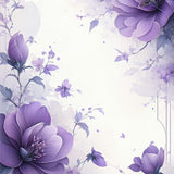 Ultra Soft Area Rug, Non Slip, Stain Resistant, Washable Area Rugs for Living Room, Bedroom, Chic Lilac Floral Arrangement(Purple)