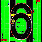 Lively Traffic Themed Play Surface(Green)