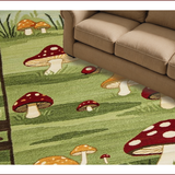 Ultra Soft Area Rug, Non Slip, Stain Resistant, Washable Area Rugs for Living Room, Bedroom, Charming Rustic Nature Pattern(Green)