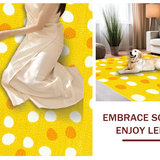 Ultra Soft Area Rug, Non Slip, Stain Resistant, Washable Area Rugs for Living Room, Bedroom, Charming Bright Color Fusion(Yellow)