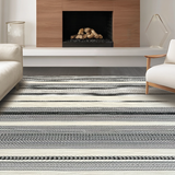 Contemporary Neutral Striped Elegance(Black)