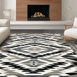 Ultra Soft Area Rug, Non Slip, Stain Resistant, Washable Area Rugs for Living Room, Bedroom, Stylish Ogee Patterned Gray Aesthetic(Gray)