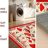 Lively Nature inspired Bath Decor(Red)