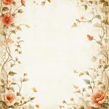 Ultra Soft Area Rug, Non Slip, Stain Resistant, Washable Area Rugs for Living Room, Bedroom, Vintage Inspired Retro Floral Boho Motifs(Beige)