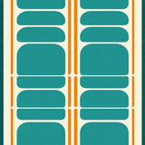 Teal Orange Artistic Stripes(Green)