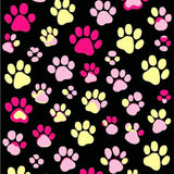 Ultra Soft Area Rug, Non Slip, Stain Resistant, Washable Area Rugs for Living Room, Bedroom, Bright Cheerful Pet Footprint Art(Black)