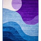 Ultra Soft Area Rug, Non Slip, Stain Resistant, Washable Area Rugs for Living Room, Bedroom, Trendy Abstract Floral Composition(Purple)