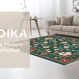 Intricate Oriental Leaf Motif(Green)