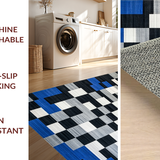 Lively Patterned Geometric Tapestry(Blue)
