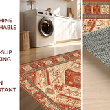 Colorful Distressed Geometric Design(Beige)