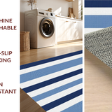 Chic Blue Tiled Geometric Fusion(Blue)