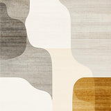Ultra Soft Area Rug, Non Slip, Stain Resistant, Washable Area Rugs for Living Room, Bedroom, Neutral Echoes Abstract Indoor(Beige)