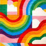 Colorful Contemporary Patterned Mat(Red)