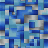 Ultra Soft Area Rug, Non Slip, Stain Resistant, Washable Area Rugs for Living Room, Bedroom, Sophisticated Blue Toned Art Design(Blue)