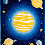 Vibrant Solar System Illustration(Blue)