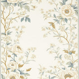 Modern Botanical Garden Rug Elegant Floral Design(Ivory)