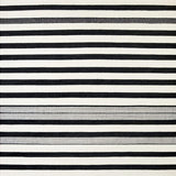 Ultra Soft Area Rug, Non Slip, Stain Resistant, Washable Area Rugs for Living Room, Bedroom, Farmhouse Style Striped Carpet for Porch Entry(Black)