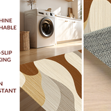 Ultra Soft Area Rug, Non Slip, Stain Resistant, Washable Area Rugs for Living Room, Bedroom, Vibrant Abstract Swirling Lines(Beige)