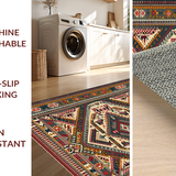 Ultra Soft Area Rug, Non Slip, Stain Resistant, Washable Area Rugs for Living Room, Bedroom, Trendy Playful Striped Aesthetic(Brown)