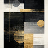 Trendy Vibrant Angular Composition(Black)