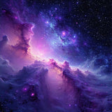 Ultra Soft Area Rug, Non Slip, Stain Resistant, Washable Area Rugs for Living Room, Bedroom, Cosmic Colorful Nebula Aesthetic(Purple)