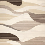 Ultra Soft Area Rug, Non Slip, Stain Resistant, Washable Area Rugs for Living Room, Bedroom, Sophisticated Circular with Abstract Swirls and Accents(Beige)
