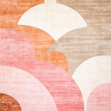 Contemporary Abstract Semi Circle Motif(Beige)