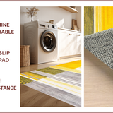 Ultra Soft Area Rug, Non Slip, Stain Resistant, Washable Area Rugs for Living Room, Bedroom, Vibrant Coastal Lattice Design(Yellow)