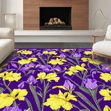 Ultra Soft Area Rug, Non Slip, Stain Resistant, Washable Area Rugs for Living Room, Bedroom, Colorful Carnival Inspired Aesthetic(Yellow)