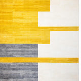 Chic Gray Yellow Geometric Fusion(Yellow)