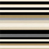 Ultra Soft Area Rug, Non Slip, Stain Resistant, Washable Area Rugs for Living Room, Bedroom, Contemporary Stripe Area Midnight Collection(Black)