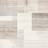 Ultra Soft Area Rug, Non Slip, Stain Resistant, Washable Area Rugs for Living Room, Bedroom, Chic Geometric Beige with Abstract Patterned Distress Effects(Gray)