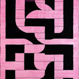Ultra Soft Area Rug, Non Slip, Stain Resistant, Washable Area Rugs for Living Room, Bedroom, Dynamic Geometric Contrast Layout(Pink)