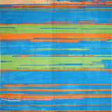 Modern Multicolor Abstract Lines(Blue)