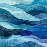 Ultra Soft Area Rug, Non Slip, Stain Resistant, Washable Area Rugs for Living Room, Bedroom, Blue Gradient Stripes, Modern Abstract Art(Blue)
