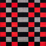 Ultra Soft Area Rug, Non Slip, Stain Resistant, Washable Area Rugs for Living Room, Bedroom, Rustic Gray Tiled Aesthetic(Black)