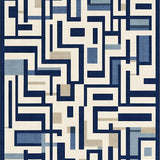 Ultra Soft Area Rug, Non Slip, Stain Resistant, Washable Area Rugs for Living Room, Bedroom, Modern Geometric Indoor/ Area Navy and Beige(Blue)