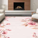 Ultra Soft Area Rug, Non Slip, Stain Resistant, Washable Area Rugs for Living Room, Bedroom, Chic Shag Rose Elegance(Pink)