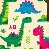 Fun Brightly Colored T Rex Imagery(Beige)