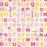 Vibrant Circular Alphabet Arrangement(Pink)