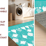 Ultra Soft Area Rug, Non Slip, Stain Resistant, Washable Area Rugs for Living Room, Bedroom, Rustic Ocean Breeze Design(Blue)