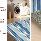 Ultra Soft Area Rug, Non Slip, Stain Resistant, Washable Area Rugs for Living Room, Bedroom, Tranquil Sky Blue Textile Art(Blue)