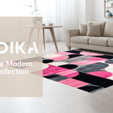 Contemporary Wavy Circular Motif(Pink)